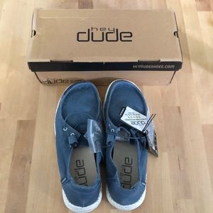 Hey Dude Women’s Wendy Steel Blue Sh 9 NEW IN BOX
